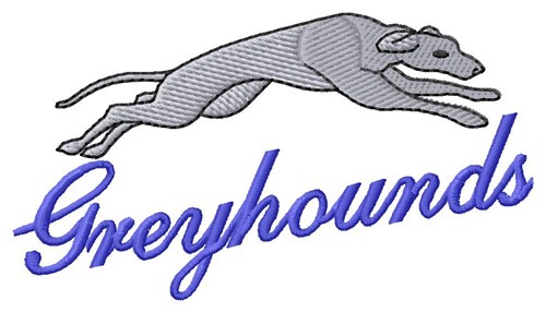 Greyhounds Mascot Machine Embroidery Design