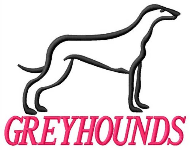 Picture of Greyhounds Mascot Machine Embroidery Design