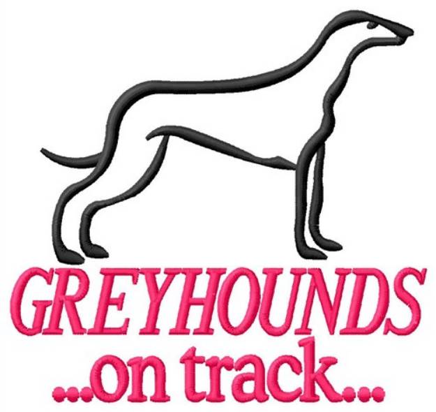 Picture of Greyhounds On Track Machine Embroidery Design