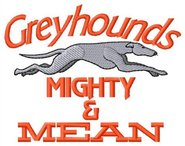 Picture of Greyhounds Mighty Machine Embroidery Design