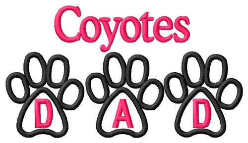 Coyotes Dad Machine Embroidery Design