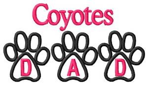 Picture of Coyotes Dad Machine Embroidery Design
