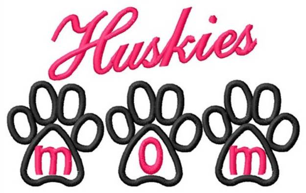 Picture of Huskies Mom Machine Embroidery Design