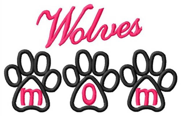 Picture of Wolves Mom Machine Embroidery Design