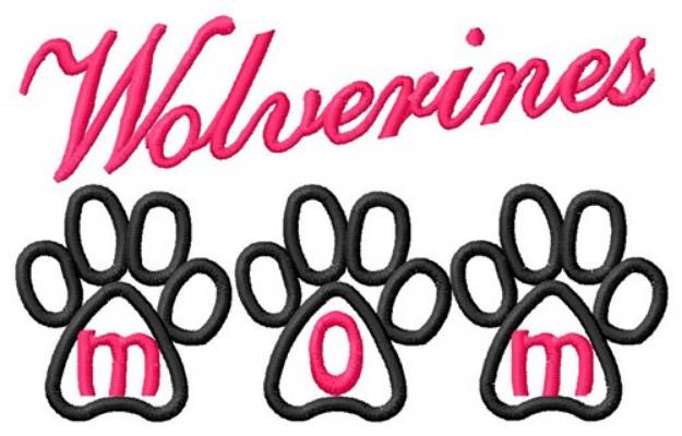 Picture of Wolverines Mom Machine Embroidery Design