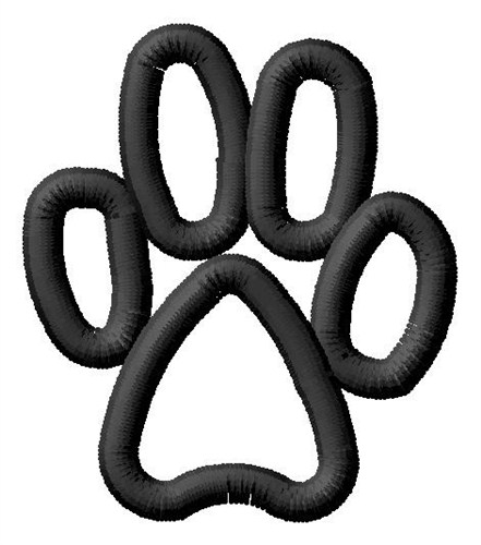 Paw Outline Machine Embroidery Design