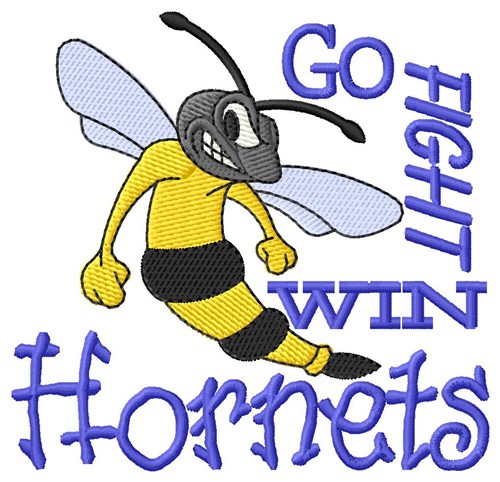 Go Fight Win Hornets Machine Embroidery Design