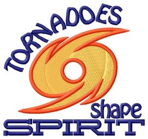 Picture of Tornadoes Shape Spirit Machine Embroidery Design