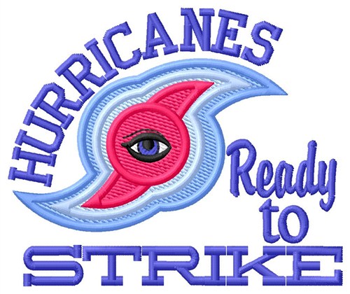 Hurricanes Strike Machine Embroidery Design