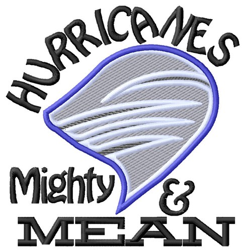 Hurricanes Mighty Mean Machine Embroidery Design