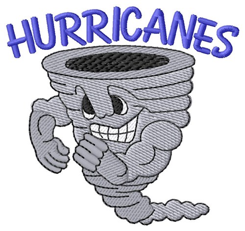 Hurricanes Mascot Machine Embroidery Design