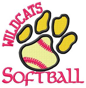Picture of Wildcats Softball Machine Embroidery Design