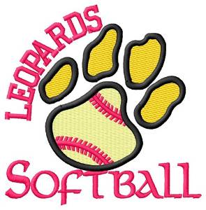 Picture of Leopards Softball Machine Embroidery Design