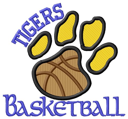 Tigers Basketball Machine Embroidery Design