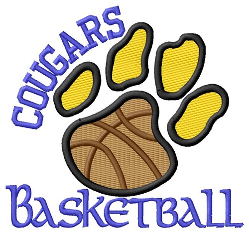 Cougars Basketball Machine Embroidery Design