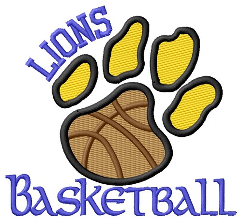 Lions Basketball Machine Embroidery Design
