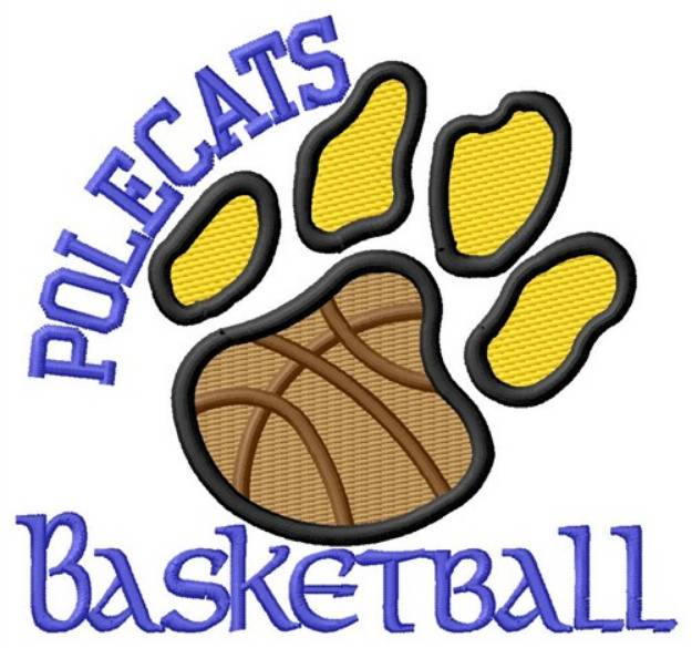Picture of Polecats Basketball Machine Embroidery Design