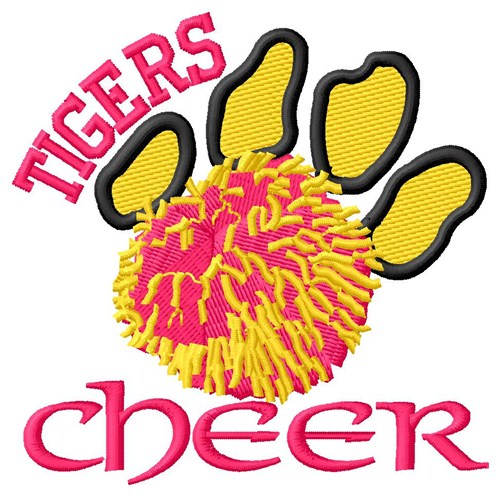 Tigers Cheer Machine Embroidery Design