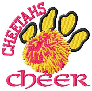 Picture of Cheetahs Cheer Machine Embroidery Design