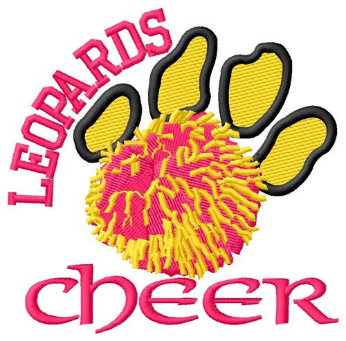 Leopards Cheer Machine Embroidery Design