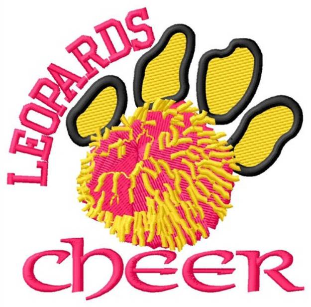 Picture of Leopards Cheer Machine Embroidery Design