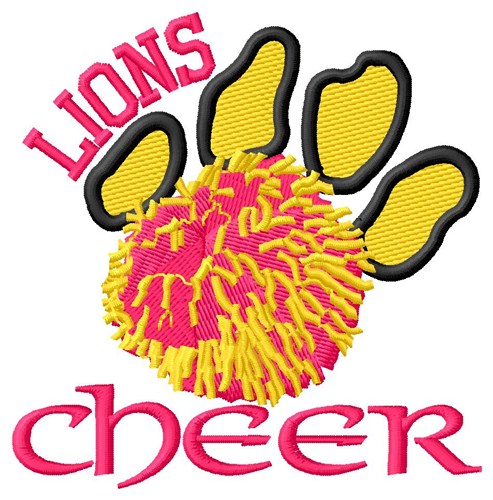 Lions Cheer Machine Embroidery Design