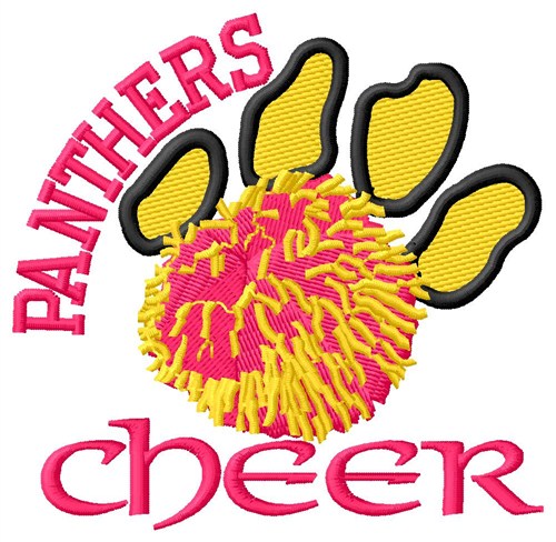 Panthers Cheer Machine Embroidery Design
