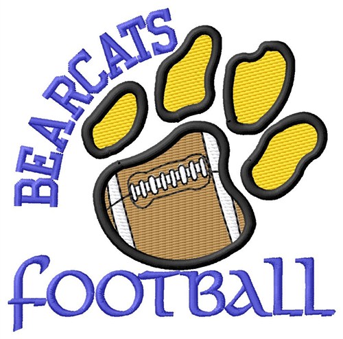 Bearcats Football Machine Embroidery Design