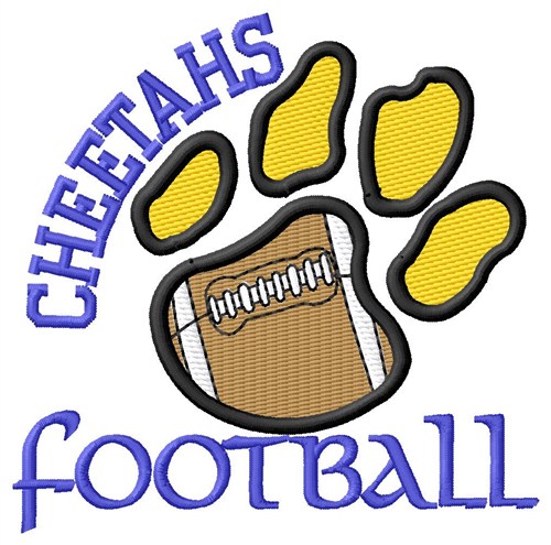 Cheetahs Football Machine Embroidery Design