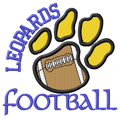 Leopards Football Machine Embroidery Design