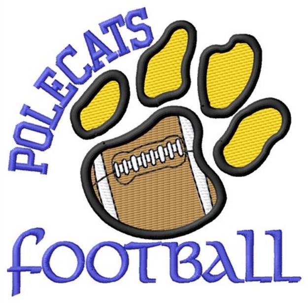 Picture of Polecats Football Machine Embroidery Design
