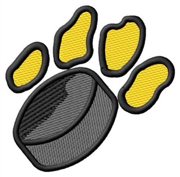 Picture of Hockey Pawprint Machine Embroidery Design