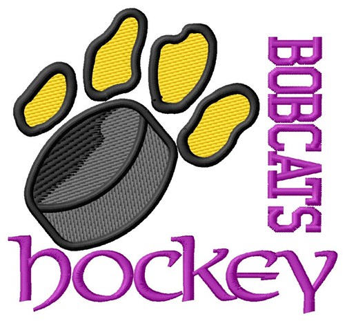 Bobcats Hockey Machine Embroidery Design