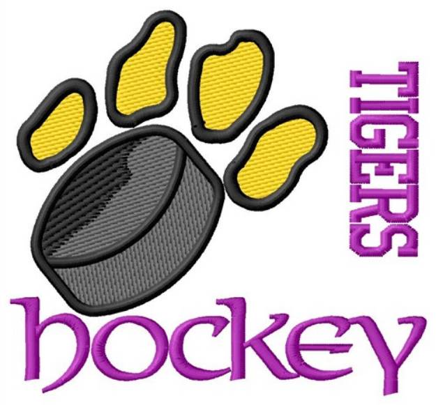 Picture of Tigers Hockey Machine Embroidery Design