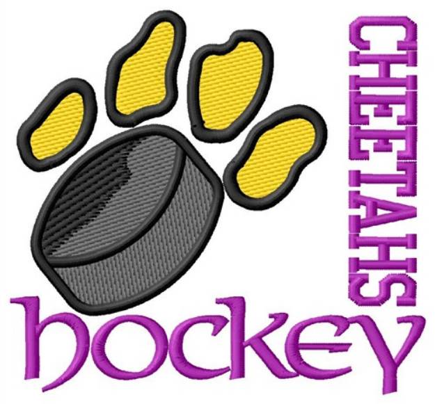 Picture of Cheetahs Hockey Machine Embroidery Design
