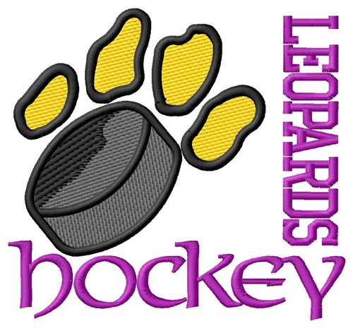 Leopards Hockey Machine Embroidery Design