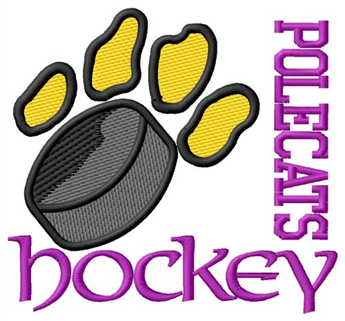Polecats Hockey Machine Embroidery Design