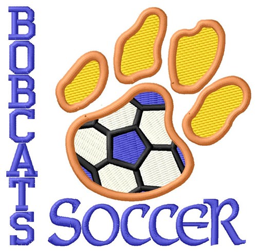 Bobcats Soccer Machine Embroidery Design
