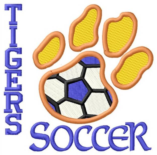 Picture of Tigers Soccer Machine Embroidery Design