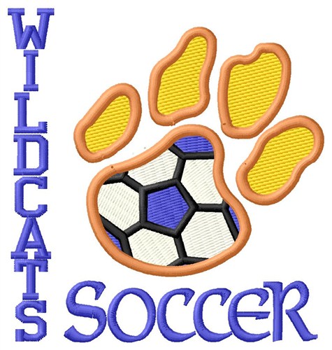 Wildcats Soccer Machine Embroidery Design