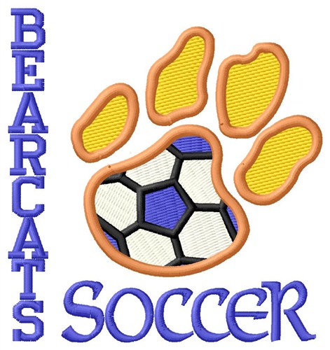 Bearcats Soccer Machine Embroidery Design
