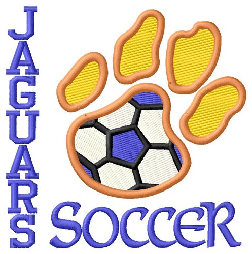 Jaguars Soccer Machine Embroidery Design