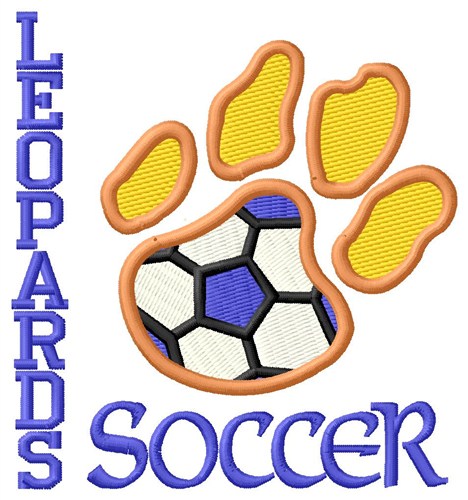 Leopards Soccer Machine Embroidery Design