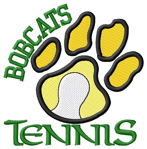 Bobcats Tennis Machine Embroidery Design