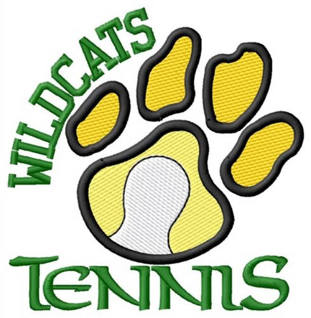 Picture of Wildcats Tennis Machine Embroidery Design
