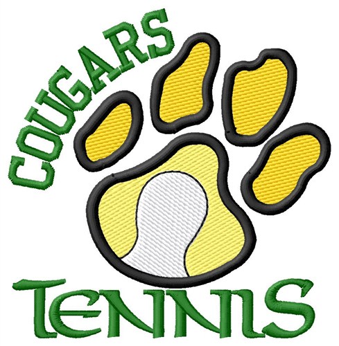 Cougars Tennis Machine Embroidery Design