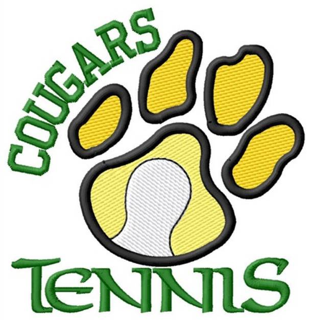 Picture of Cougars Tennis Machine Embroidery Design
