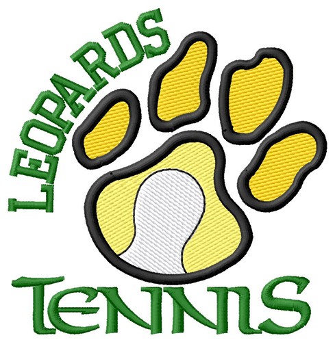 Leopards Tennis Machine Embroidery Design
