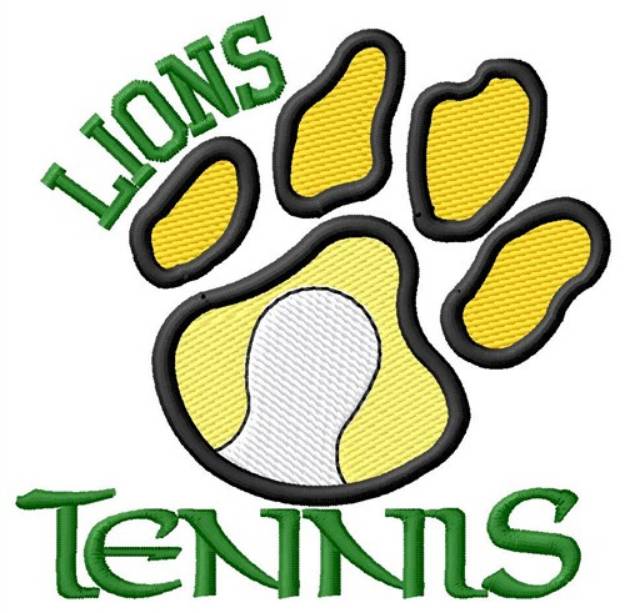 Picture of Lions Tennis Machine Embroidery Design