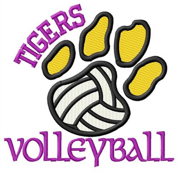 Picture of Tigers Volleyball Machine Embroidery Design